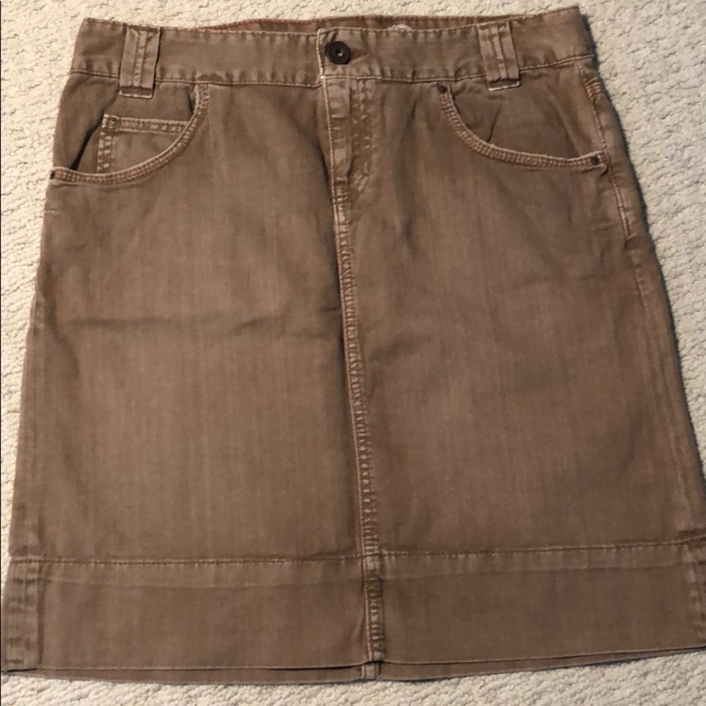 Gap brown denim skirt